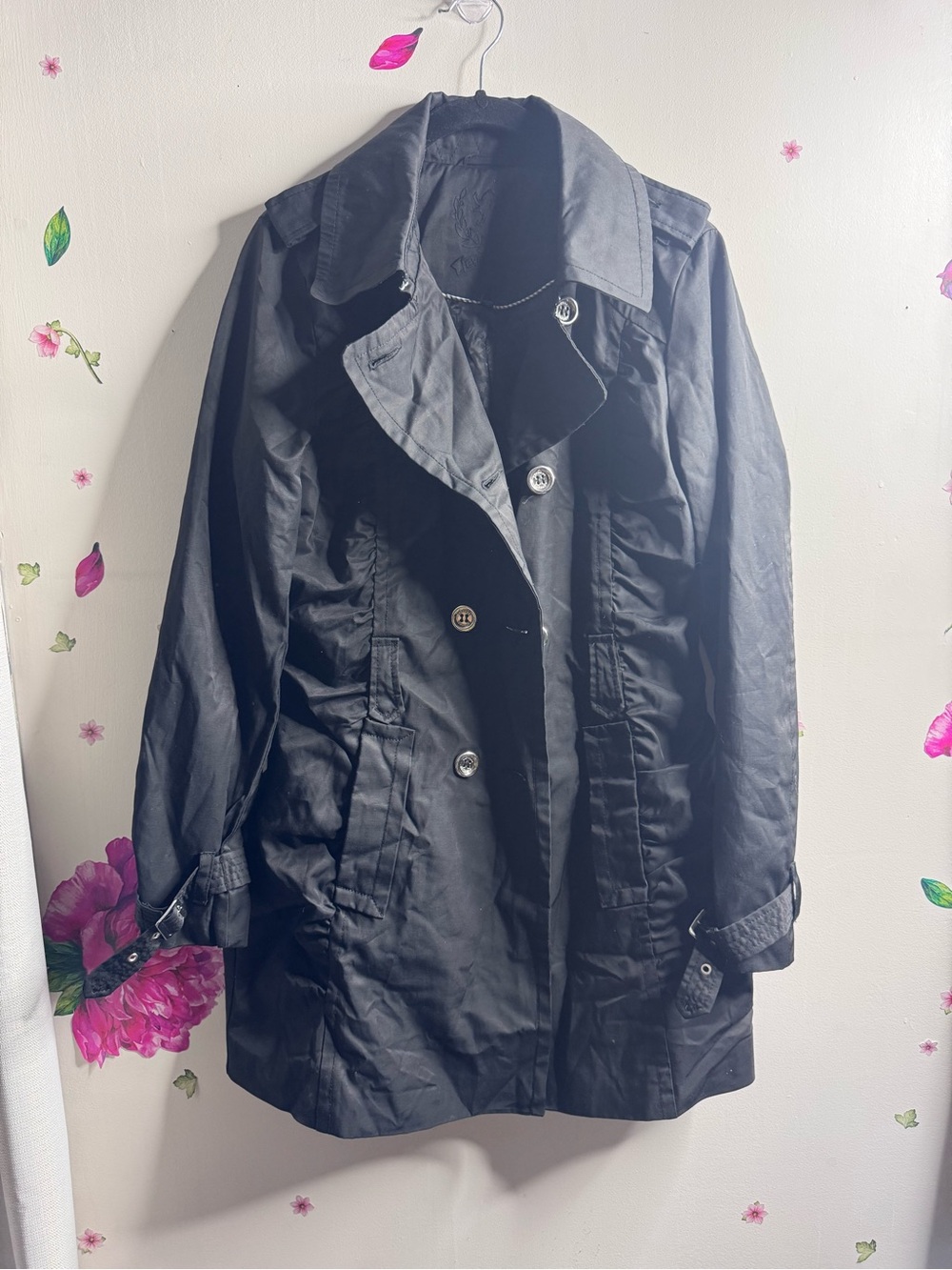 Black Women's Trench Coat - Classic Lightweight Jacket
